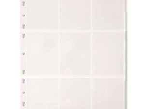 (100 Pack) Trading Card Sleeves 9 Pocket for 900 Trading Cards 3.5 x 2.5" - Baseball Card Sleeves - Binder Sheets - Sports Card Sleeves - Football Card Sleeves - Baseball Card Protectors