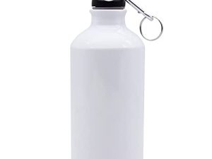 H-E 10pcs 500ml Sublimation White Blank Aluminum Sports Bottle Heat Press Water Bottle for Sublimation Printing