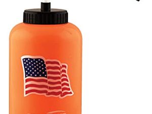 Pro Impact Boxing Hockey Lacrosse Water Bottle Squeezable Plastic w/Long Straw and Spray Cap - Ideal for Baseball Gym Yoga Sports Boxing Cycling Football (35.5 Oz.) BPA Free