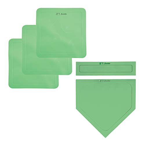 Franklin Sports Thrown Down Baseball Bases with Home Plate and Pitcher's Rubber - Backyard Rubber Base Set Perfect for Baseball Franklin Sports Thrown Down Baseball Bases with Home Plate and Pitcher's Rubber - Backyard Rubber Base Set Perfect for Baseball