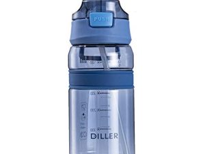 Sports Water Bottle with Straw 550ml&850ml Leakproof Bottle with Flip Lid to Drink BPA Free & Eco-Friendly