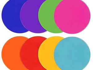 UQXY Spot Markers 10 Inch Non Slip Rubber Agility Markers Flat Field Cones Floor Dots for Soccer Basketball Sports Speed Agility Training and Drills