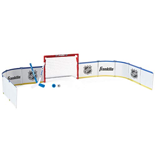 Franklin Sports Mini Hockey Rink Set - Half Rink Knee Hockey Goal Franklin Sports Mini Hockey Rink Set - Half Rink Knee Hockey Goal