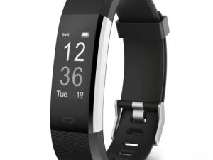 OCTANDRA Active VeryFitPro Fitness Tracker HR Heart Rate Sleep Monitor Step Counter IP67 Waterproof Activity Tracker Smart Band Pedometer Running Smart Watch for Men & Women (ID115Plus HR) (Black)