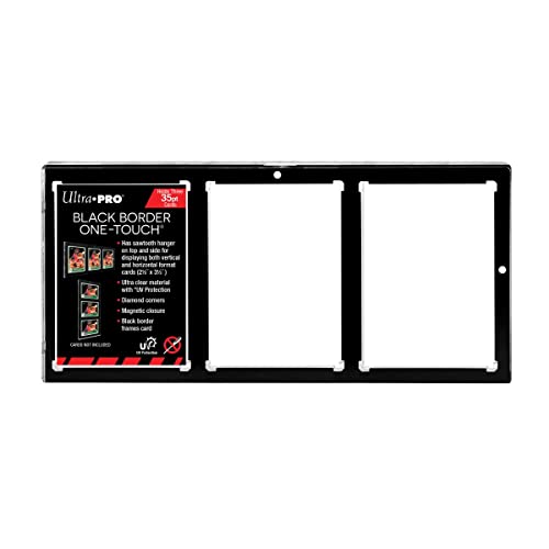 Ultra Pro 35PT 3-Card Black Border UV ONE-Touch Magnetic Holder Ultra Pro 35PT 3-Card Black Border UV ONE-Touch Magnetic Holder