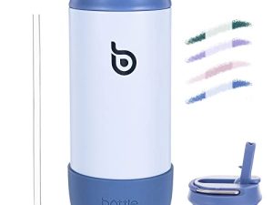 Kids Water Bottles BOTTLE BOTTLE 12 oz Kids Insulated Water Bottle with Leak Proof Lid Double Wall Vacuum Stainless Steel Water Bottle Keeps Hot and Cold for Boys Girls School Sports Travel(blue)