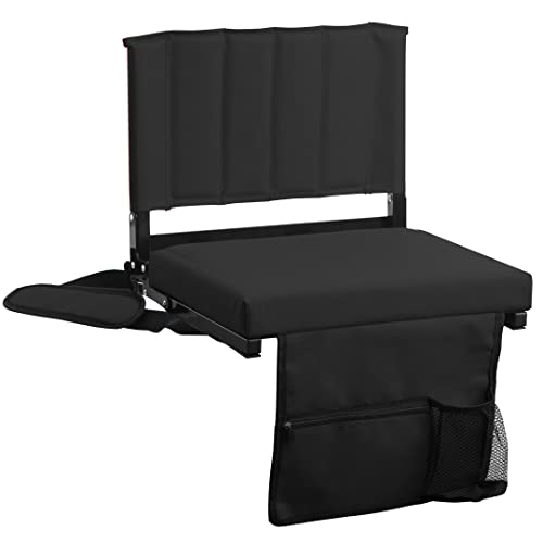 JST GAMEZ Stadium Seat for Bleachers with Padded Cushion Foldable and Compact Stadium Seats Chairs with Back Support and Shoulder Strap-Built-in Cup Holder JST GAMEZ Stadium Seat for Bleachers with Padded Cushion Foldable and Compact Stadium Seats Chairs with Back Support and Shoulder Strap-Built-in Cup Holder
