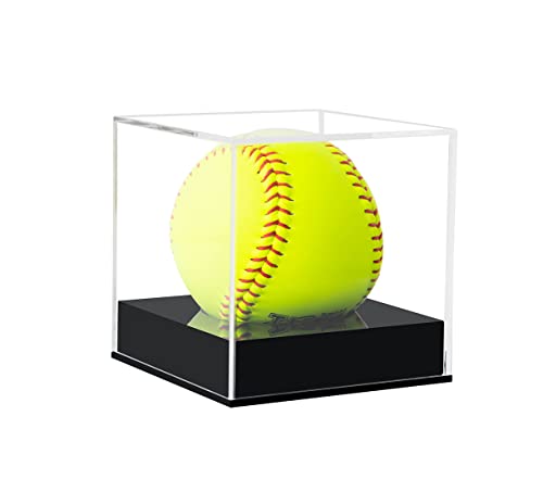 Arcylic Softball Display Case Softball Holder Stand Championship Square Box UV Protected Clear Display Cube for Official 12 Inches Softball Sports Ball Storage Collections Arcylic Softball Display Case Softball Holder Stand Championship Square Box UV Protected Clear Display Cube for Official 12 Inches Softball Sports Ball Storage Collections