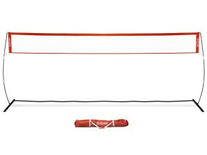 GoSports Freestanding Volleyball Training Net for Indoor Our Outdoor Use - Instant Setup and Height Adjustable - 12' or 20' Sizes
