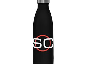 ESPN Sports Center Circle Red 17 oz Stainless Steel Water Bottle