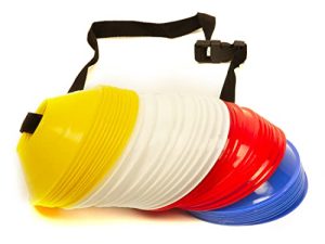 GSI Mini Cones for Sports | Pack of 40 | Comes with Shoulder Strap | for Agility Training Drills