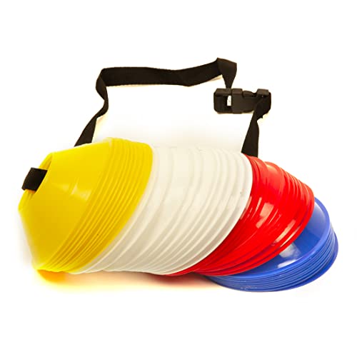 GSI Mini Cones for Sports | Pack of 40 | Comes with Shoulder Strap | for Agility Training Drills GSI Mini Cones for Sports | Pack of 40 | Comes with Shoulder Strap | for Agility Training Drills