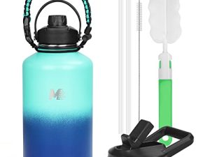 64oz Insulated Water Bottle with Straw&2 Lids