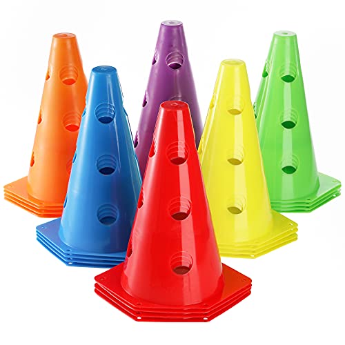 Suwimut 24 Pack Plastic Agility Cones Suwimut 24 Pack Plastic Agility Cones