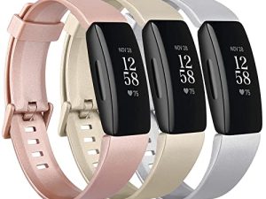 [3 Pack] Silicone Bands Compatible with Fitbit Inspire 2 & Fitbit Inspire HR & Fitbit Inspire & Fitbit Ace 2