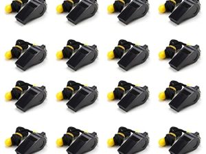 AMBITIONJUMP Plastic Whistles with Lanyard