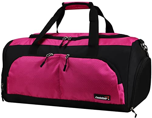 foolsGold Large Sports Holdall Duffel Bag in Black/Pink foolsGold Large Sports Holdall Duffel Bag in Black/Pink
