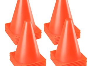 Ptaedex 7 Inch Orange Cones Soccer Cones Agility Field Marker Cone for Sports Training