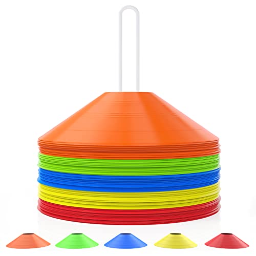 Sport Soccer Disc Cones Sets 50-Pack Agility Disc Cones Perfect for Soccer Sport Soccer Disc Cones Sets 50-Pack Agility Disc Cones Perfect for Soccer