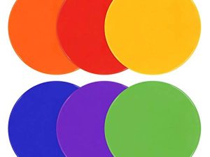 TuXHui Spot Markers 9 Inch 10 Inch Non Slip Rubber Agility Markers Flat Field Cones Floor Dots for Soccer Basketball Sports Speed Agility Training and Drills