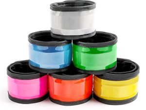 esonstyle Pack of 6 LED Light Up Band Slap Bracelets Night Safety Wrist Band for Cycling Walking Running Concert Camping Outdoor Sports