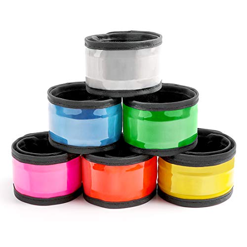 esonstyle Pack of 6 LED Light Up Band Slap Bracelets Night Safety Wrist Band for Cycling Walking Running Concert Camping Outdoor Sports esonstyle Pack of 6 LED Light Up Band Slap Bracelets Night Safety Wrist Band for Cycling Walking Running Concert Camping Outdoor Sports