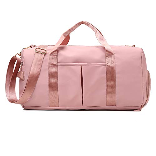 MANCHUANG Gym Duffle Bag Dry Wet Separated Travel Duffel Bag Waterproof Sports Duffle Bag Training Handbag Yoga Bag (Pink) MANCHUANG Gym Duffle Bag Dry Wet Separated Travel Duffel Bag Waterproof Sports Duffle Bag Training Handbag Yoga Bag (Pink)