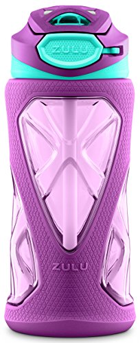 ZULU Torque Kids Tritan Plastic Water Bottle with Silicone Sleeve ZULU Torque Kids Tritan Plastic Water Bottle with Silicone Sleeve