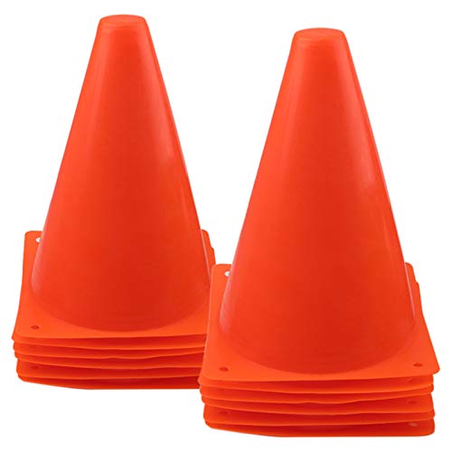 Mirepty 7 Inch Plastic Traffic Cones Sport Training Agility Marker Cone for Soccer Mirepty 7 Inch Plastic Traffic Cones Sport Training Agility Marker Cone for Soccer