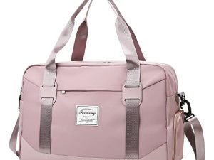 Konelia Travel Duffle Bag Sports Gym Weekender Bag with Dry Wet Storage Pocket & Shoe Compartment Lightweight Carryon Tote Handbag Yoga Bag for Women