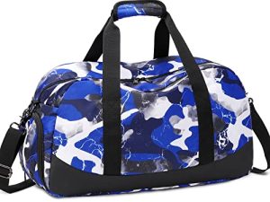 Kids Overnight Duffle Bag Boys Sport Gym Bag with Shoe Compartment & Wet Pocket