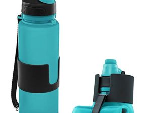 Nomader Collapsible Water Bottle - Leak Proof Twist Cap - BPA Free