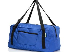 HOLYLUCK Foldable Travel Duffel Bag For Women & Men Luggage Great for Gym (Blue)