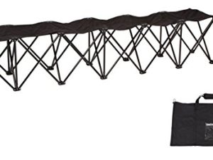 Portable 6-Seater Folding Team Sports Sideline Bench by Trademark Innovations