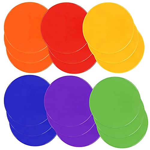 ZIECE Spot Markers 9inch 10inch 18 Pack Rubber Floor Dots Non Slip Flat Cones Agility Dots for Kids Soccer Basketball Sports Speed Agility Training ZIECE Spot Markers 9inch 10inch 18 Pack Rubber Floor Dots Non Slip Flat Cones Agility Dots for Kids Soccer Basketball Sports Speed Agility Training