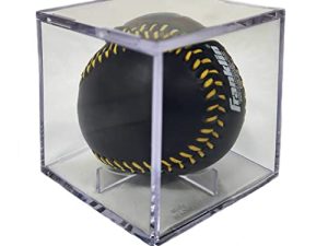 HIBOS Baseball Display Case Acrylic Cube Square Clear Memorabilia Display & Storage Sports Official Baseball Case Autograph