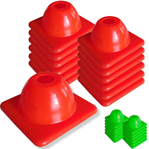 Versatyle KamelKone Flexible Heavy Duty Agility Training & Motorcycle Cones for Sports & Kids | Set of 12 Green/Orange Cones Versatyle KamelKone Flexible Heavy Duty Agility Training & Motorcycle Cones for Sports & Kids | Set of 12 Green/Orange Cones
