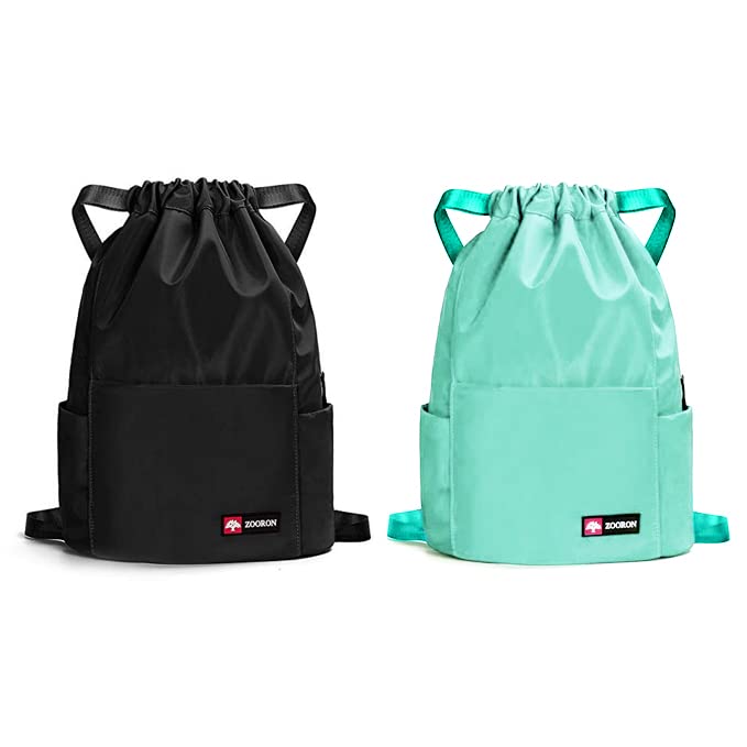 2 Packs Waterproof Drawstring Gym Backpack Bag for Men & Women 2 Packs Waterproof Drawstring Gym Backpack Bag for Men & Women
