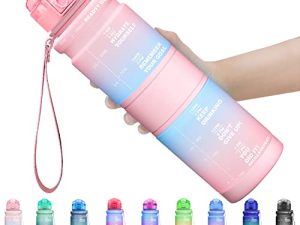 17oz/32oz Motivational Water Bottle with Time Marker