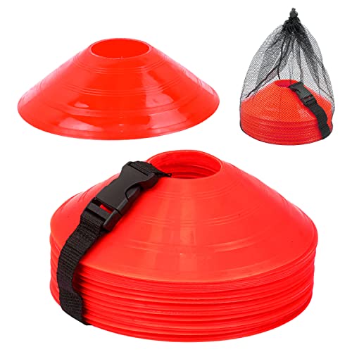 MMOutlets Soccer Cones for Drills with Mesh Bag & Strap-Flexible MMOutlets Soccer Cones for Drills with Mesh Bag & Strap-Flexible