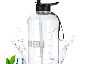 Half Gallon Water Bottle with Handle BPA Free Sports Water Bottles 74oz Large Plastic Water Jug with Straw VENNERLI 2.2L Motivational Water Bottle with Straw for Outdoor Hiking Camping Running