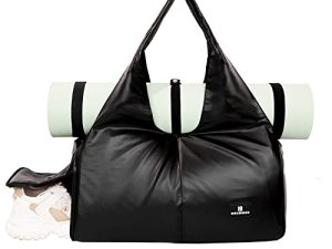 Bounmer Sports Gym Bag Travel Duffel Bag with Dry Wet Pocket and Shoes Compartment for Women