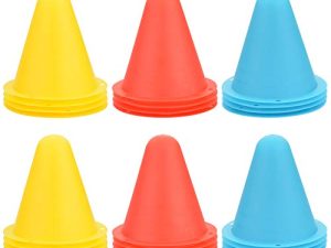 CM Pack of 24 Sport Training Plastic Marker Cone for Soccer Basketball Bike