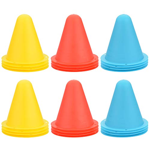 CM Pack of 24 Sport Training Plastic Marker Cone for Soccer Basketball Bike CM Pack of 24 Sport Training Plastic Marker Cone for Soccer Basketball Bike