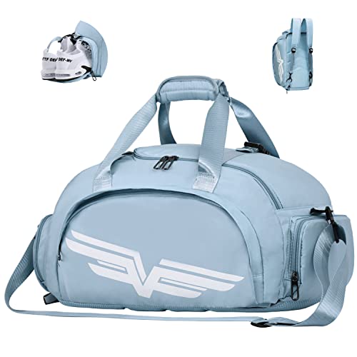 FIORETTO Mens Womens Sports Gym Bag Backpack Travel Duffle Bag with Wet Pocket&Shoes Compartment FIORETTO Mens Womens Sports Gym Bag Backpack Travel Duffle Bag with Wet Pocket&Shoes Compartment