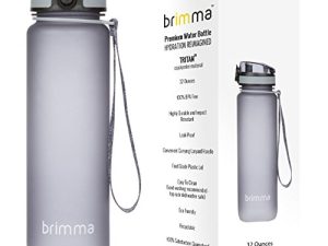 Brimma Premium Sports Water Bottle with Leak Proof Flip Top Lid - Eco Friendly & BPA Free Tritan Plastic - Must Have for The Gym