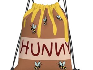 The Hunny Pot Drawstring Backpacks Gym Bags Sport Storage Goodie Cinch Bag