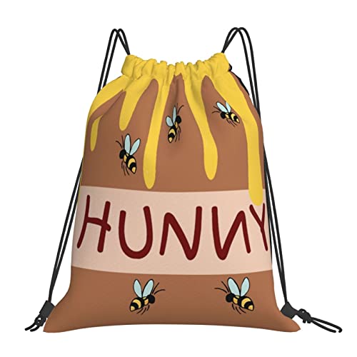 The Hunny Pot Drawstring Backpacks Gym Bags Sport Storage Goodie Cinch Bag The Hunny Pot Drawstring Backpacks Gym Bags Sport Storage Goodie Cinch Bag