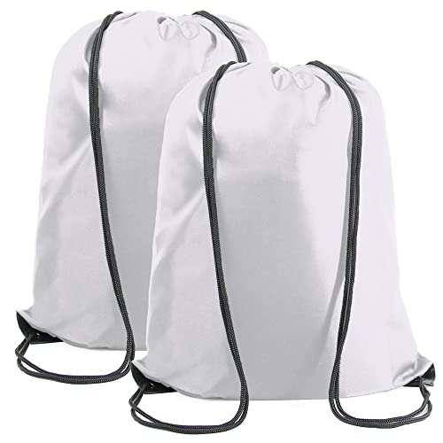 BeeGreen 22.4" L x 18.1" W White Drawstring Backpack Bags Bulk X-Large Sports Cinch Sack Gym String Bags Machine Washable BeeGreen 22.4" L x 18.1" W White Drawstring Backpack Bags Bulk X-Large Sports Cinch Sack Gym String Bags Machine Washable
