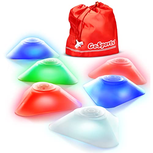 GoSports Modern Light Up Cones - Cycle Between 4 LED Colors for Sports GoSports Modern Light Up Cones - Cycle Between 4 LED Colors for Sports